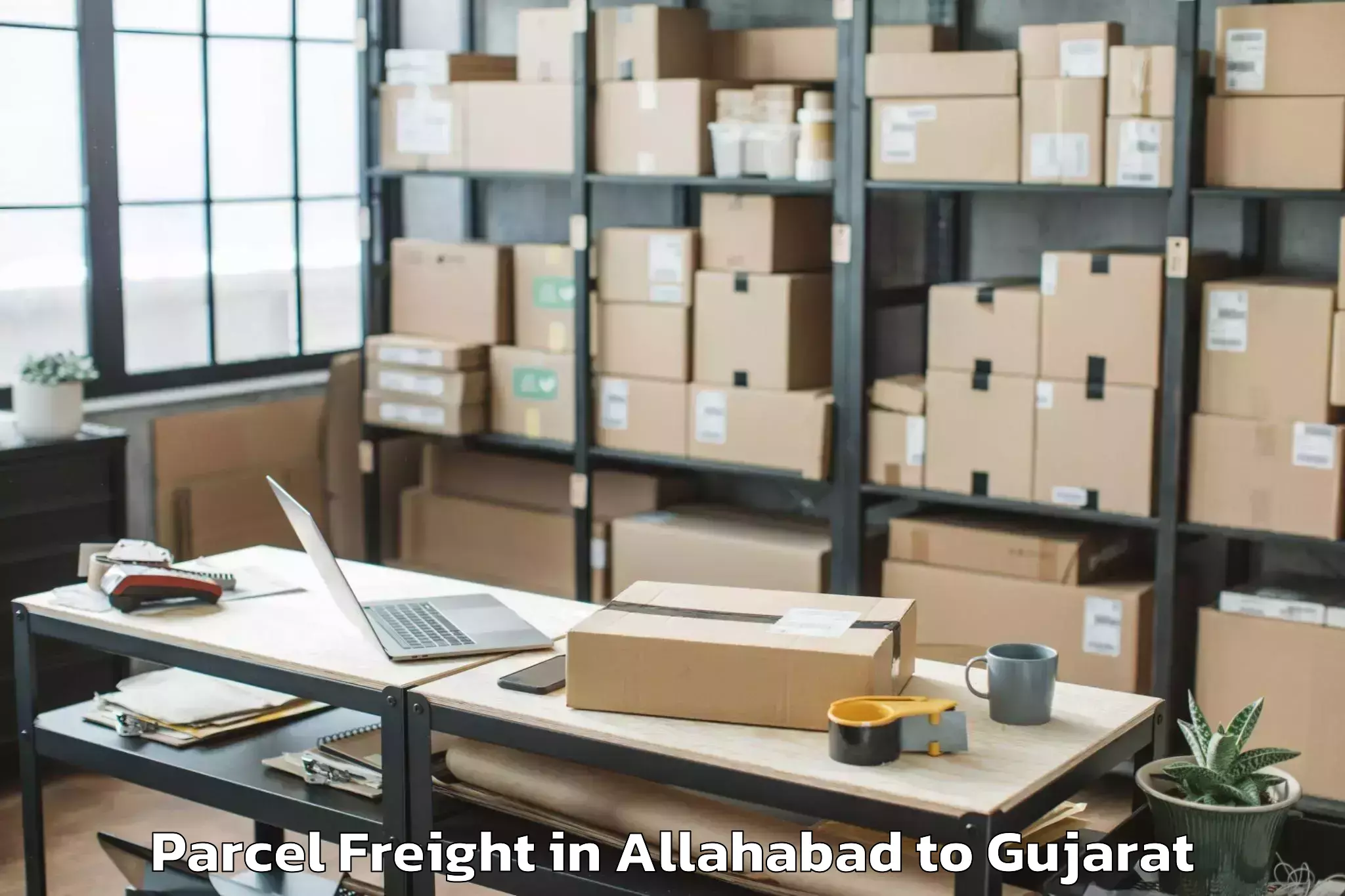 Top Allahabad to Abrama Parcel Freight Available